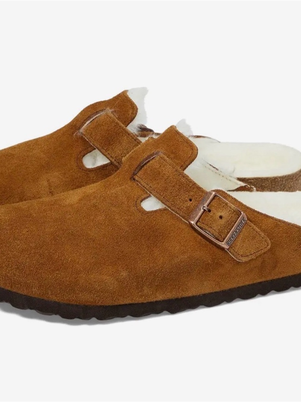 Birkenstock Boston Shearling Clog - Chestnut - Picture 6 of 7